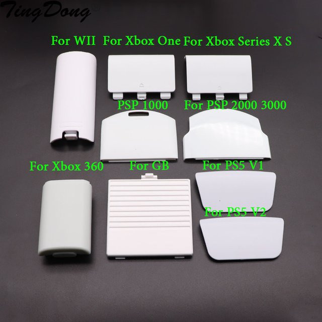 TingDong Ersatz Batterieabdeckung in Weiß für PlayStation, Xbox und Nintendo Konsolen - Bild 1