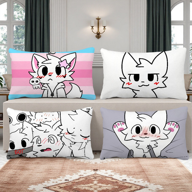 Sanrio Kawaii Kissenbezug mit niedlicher Cartoon-Katze für dein Sofa oder Wohnzimmer - Bild 1