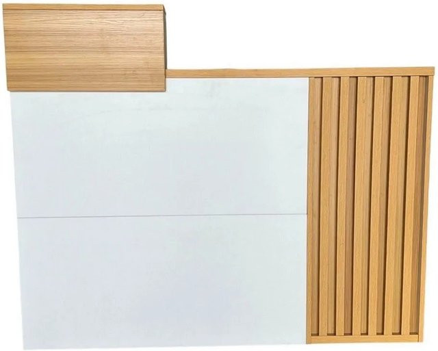 Jet-Line Empfangstheke Avignon modern in Weiß und Eiche, B/T/H: 120 x 50,5 x 100 cm - Bild 1