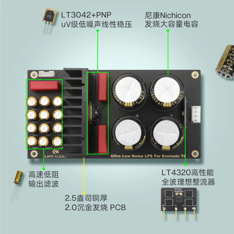 Eversolo T8 digitaler Plattenspieler in Schwarz mit verbessertem linearem Netzteil und dediziertem Filtermodul - Bild 3