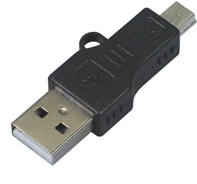 USB-A auf Mini-USB Adapter in Schwarz - Bild 1