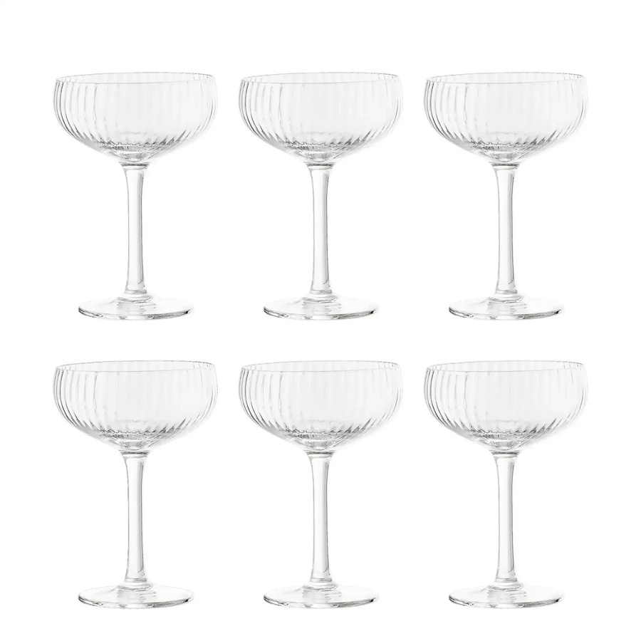 Bloomingville Champagnerglas Astrid Transparent, 6 Stück - Bild 1
