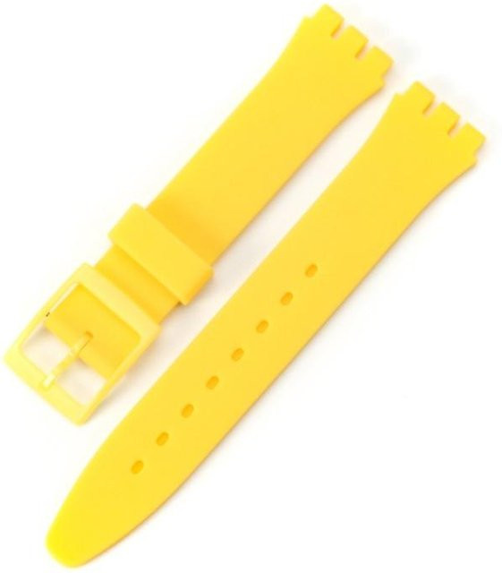 Uhrenarmband Silikon, Gelb, Herren, für Swatch 19mm - Bild 1