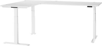 Schäfer Shop Genius Winkelschreibtisch Modena Flex elektrisch höhenverstellbar, weiß, B: 200 cm, T: 200 cm - Bild 1