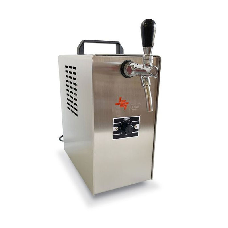 Zapfanlage JET 30 Bierkoffer von ich-zapfe in Silber aus Edelstahl mit 1-leitigem Durchlaufkühler, Trockenkühler bis zu 35 Liter/h und Reinigungsset für Zapfanlage und Keg - Bild 2