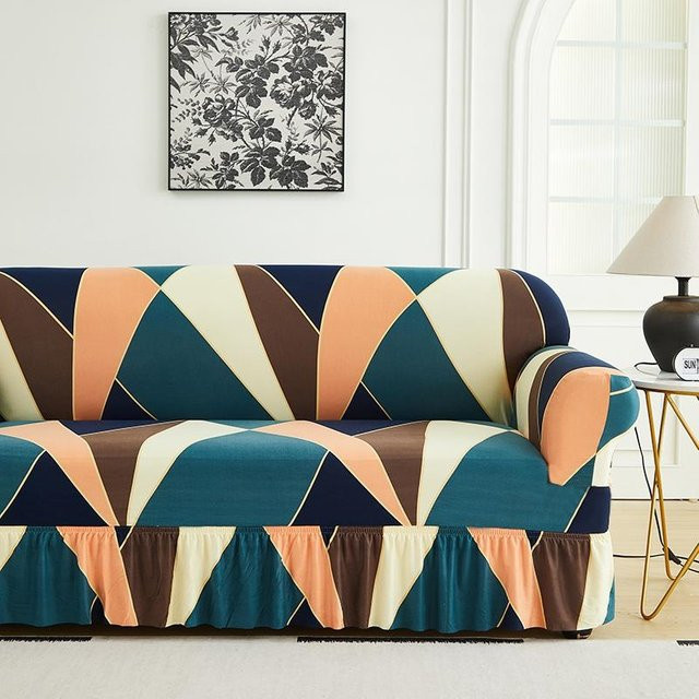 Stretch Floral Couchbezug Waschbarer Möbelschutz für Sofas und Ecksofas in Multicolour, Breite: 90-140 cm - Bild 1
