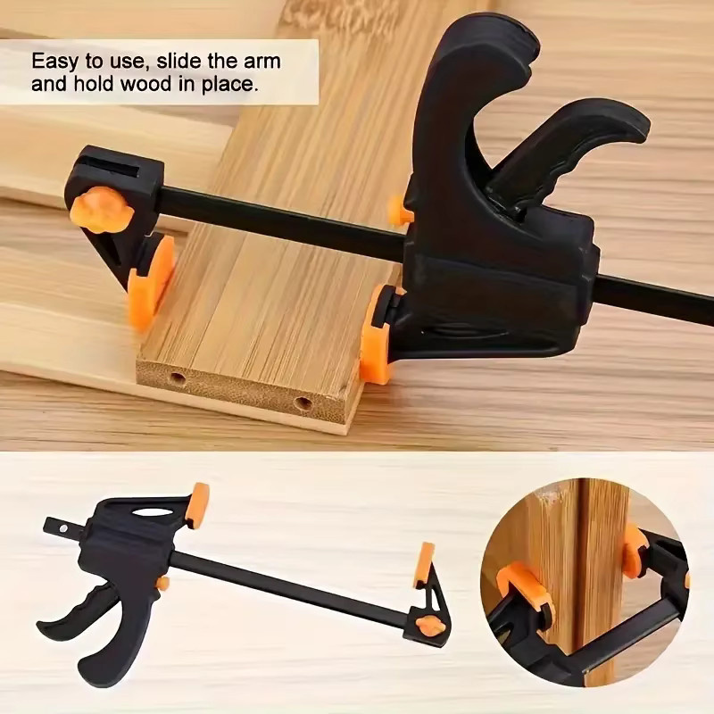 atooltour F-Klemmen Set für die Holzbearbeitung mit Quick-Release-Ratsche in Schwarz - Bild 3