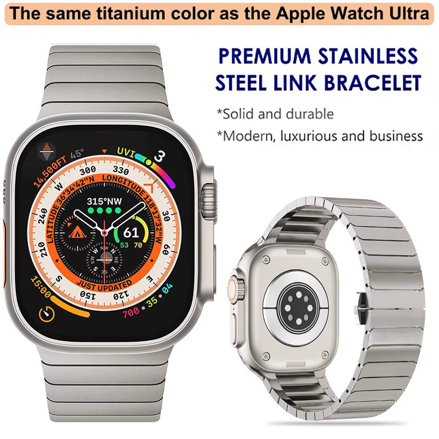 Uhrenarmband Edelstahl, Silber, Unisex - Bild 3