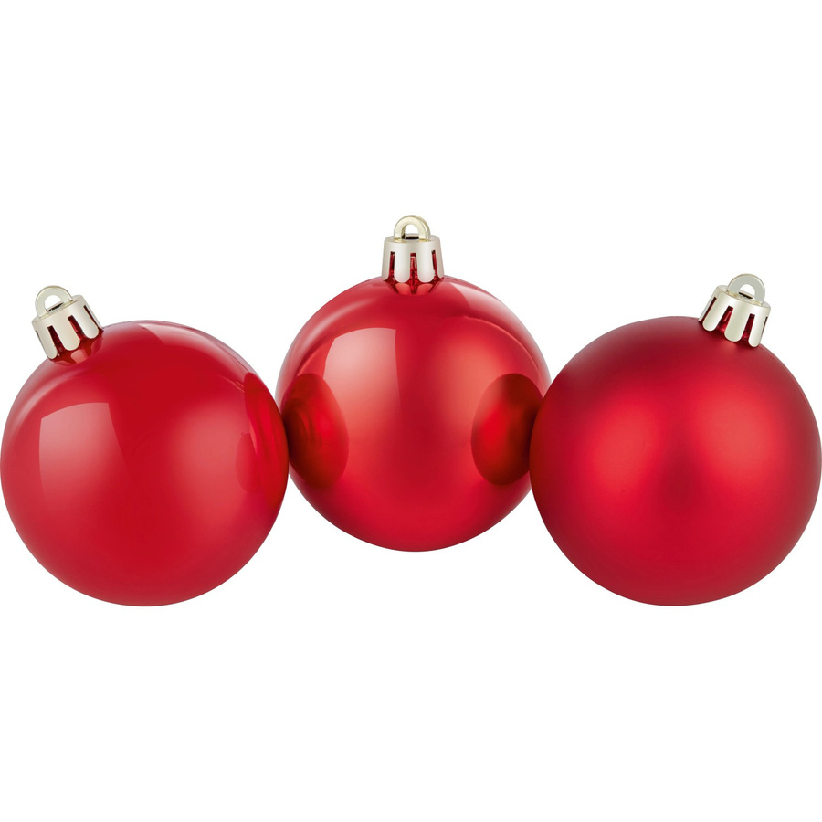 OBI Weihnachtskugeln Rot aus Kunststoff, 25 Stück, Durchmesser: 6 cm - Bild 2