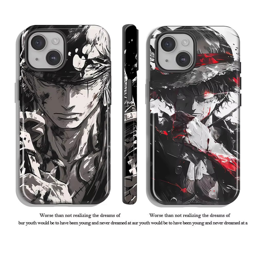 One Piece Luffy Anime Harte Handyhülle für iPhone 11 12 13 14 15 16 17 Pro Max Plus XR Air in Multicolour - Bild 6