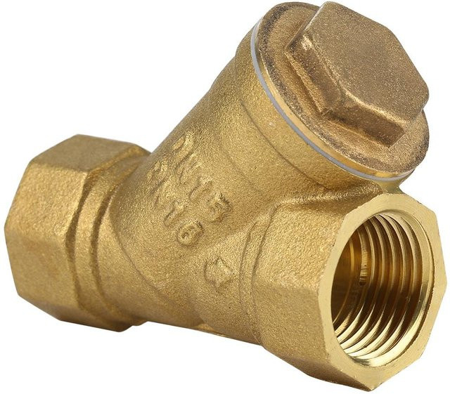 Neoglint Y-förmiger Siebfilter aus Messing mit 12 BSPP Innengewinde zur Wasser-Öl-Trennung in Gold/Gelb - Bild 1