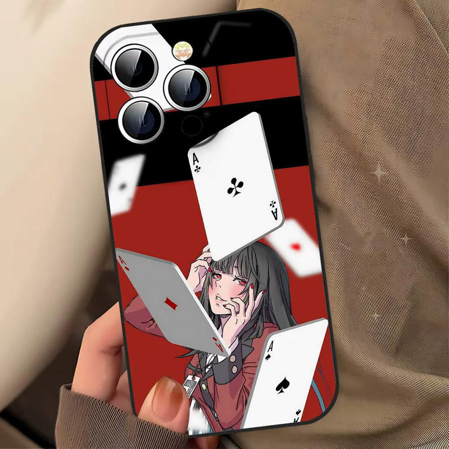 Anime K-Kakegurui Handyhülle Schwarz passend für iPhone 17, 16, 15, 14, 13, 11 Pro Max, Plus, X, XR, XS Max und Mini - Bild 4