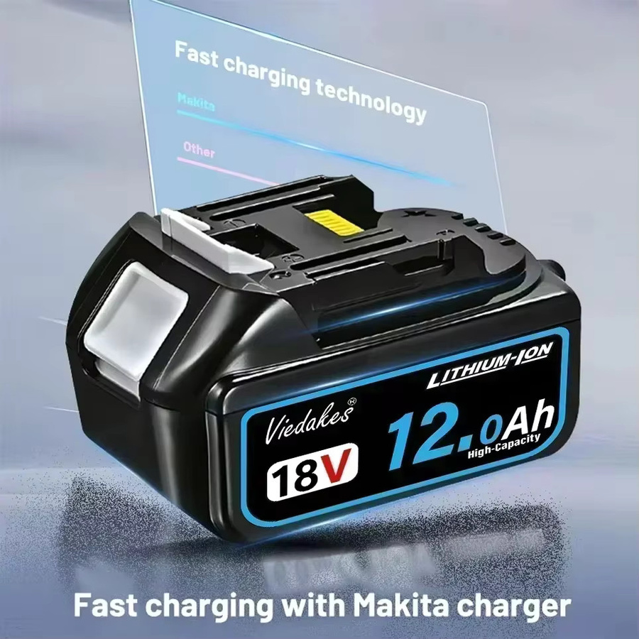 Makita 18V BL1860 Lithium-Ionen Akku 12Ah in Schwarz für Makita 18V Geräte - Bild 6