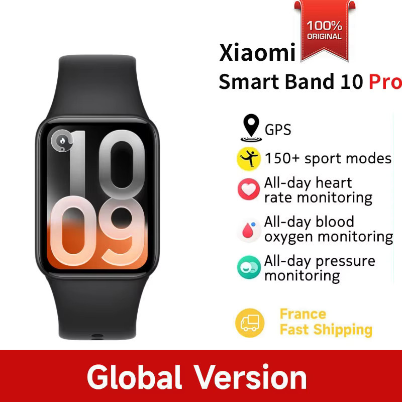 Xiaomi Smart Band 10 Pro Globale Version Bluetooth Smartwatch mit 1,74 Zoll AMOLED Display, GPS und Gesundheitsüberwachung, Farbe: Schwarz, Unisex - Bild 2