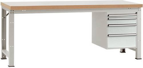 Manuflex Werkbank WP5627.7035 in Lichtgrau (RAL 7035), B/T/H: 200 x 80 x 70 cm - Bild 1