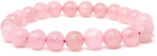 STEL ORA Armband Rosenquarz Naturstein, Perlen 8 mm, Unisex - Bild 1