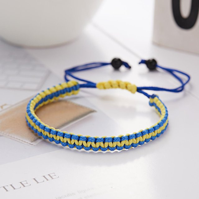 Armband TuiYing001, Titanstahl, Gelb Blau, Unisex - Bild 1
