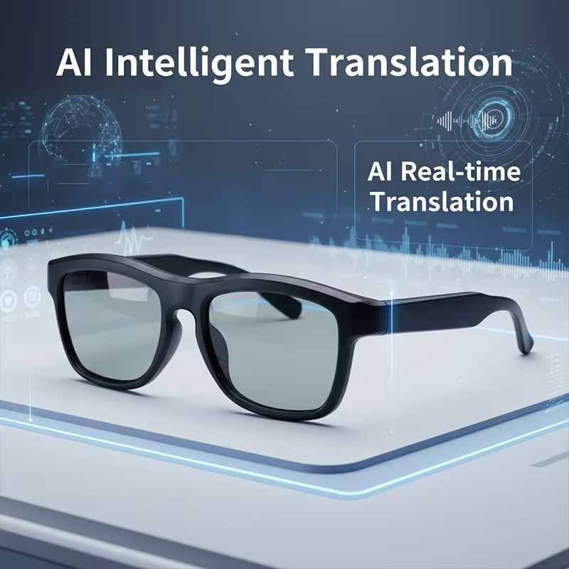 SEVENT PEOPLE Intelligente Elektrochrome Sonnenbrille mit Bluetooth, KI-Übersetzungsfunktion, Anrufoption und Musikplayer in Schwarz - Bild 2