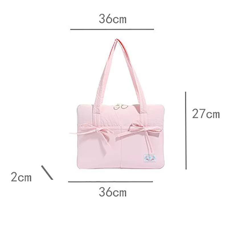 Laptoptasche für Apple MacBook Air und Pro 13 bis 14 Zoll in Weiß mit Innentasche und Schleife - Bild 2