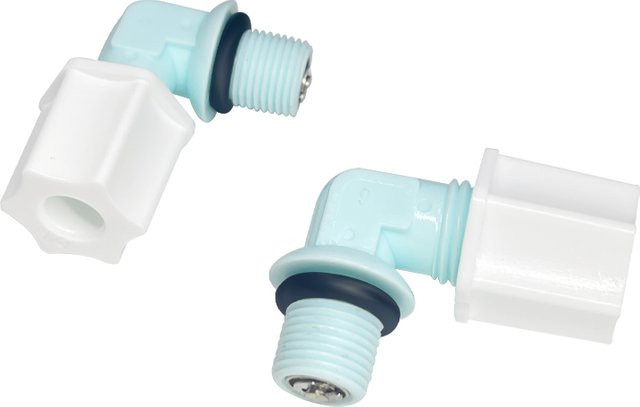 5 Stück Jaco Winkel-Rückschlagventile mit 1/4 Zoll Außengewinde und 1/8 Zoll Anschluss für RO-Wasseraufbereitungssysteme und Sanitärinstallationen - Bild 1
