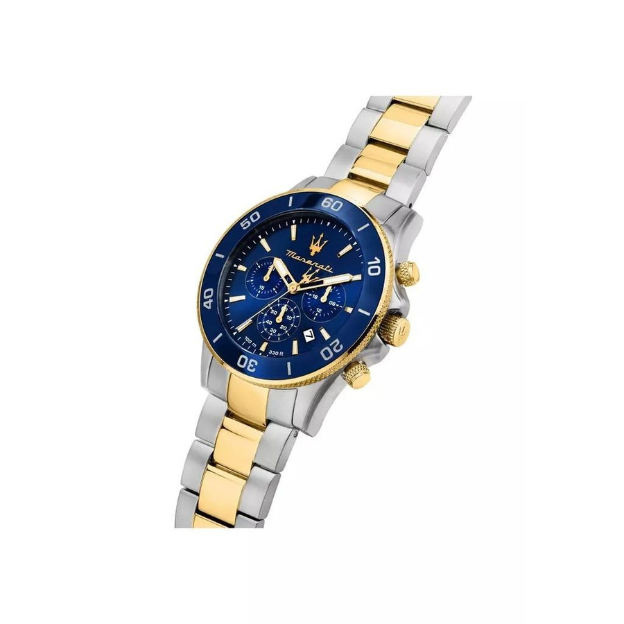 Maserati Chronograph, Edelstahl, blaues Zifferblatt, Quarz, 43 mm, Herren - Bild 2