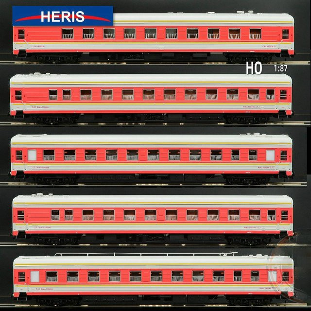 Heris Zug Modell Wagen Ho Typ Speisewagen Soft Sleeper, 1:87 - Bild 1