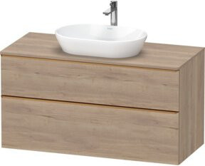 Duravit Waschtischunterschrank D-Neo Wandmontage in Beige und Weiß mit Schubladen und Türen, B/T/H: 120 x 55 x 66,4 cm - Bild 1
