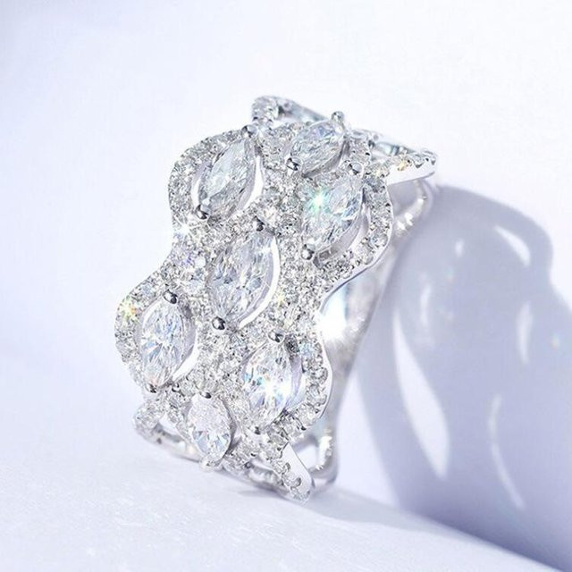 YIRAN Jewelry Ring, Kupfer, Silber, Zirkonia, Damen - Bild 1