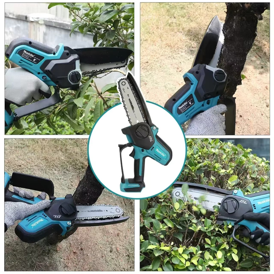 Makita Akku-Kettensäge 6 Zoll Mini Tragbare Elektrische Kettensäge für Holzarbeiten in Petrol - Bild 2