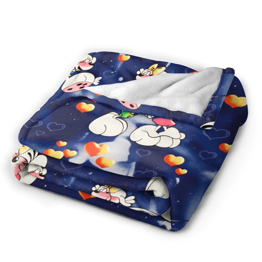 Potdemiel Diddl Weihnachtsdecke aus weichem Flanell in Blau - Bild 5