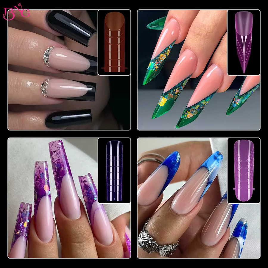 BNG Dual-Formen für Poly-Nagelgel, 292 Stück, Stiletto und Quadratisch - Bild 5