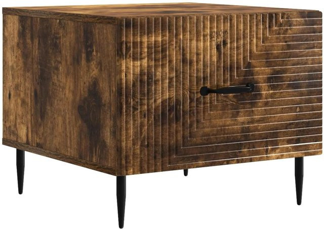 vidaXL Couchtisch aus Holzwerkstoff in Geräucherte Eiche, modern und rechteckig, B/T/H: 49 x 50 x 40 cm - Bild 1