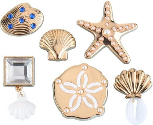 Amusedly Anhänger Set, Muschel, Seestern, Goldfarben, Unisex - Bild 1