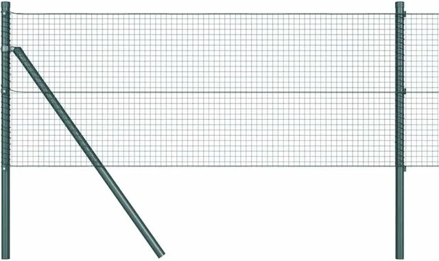 vidaXL Zaunpfosten aus Stahl in Grün, Höhe: 100 cm, Breite: 1,9 cm, Tiefe: 1,9 cm - Bild 1
