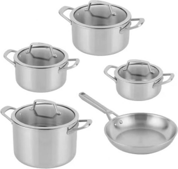 Ninja EverClad 5-teiliges Edelstahl-Kochgeschirrset, Silber, unbeschichtet - Bild 1