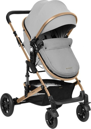 Kikkaboo Kombikinderwagen Amaia 3in1 mit i-Size Babyschale, Sportsitz und Babywanne, grau