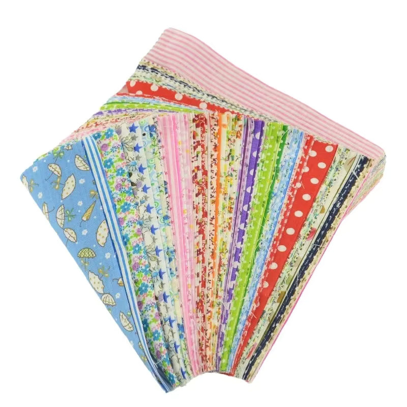200 Stück quadratische Bastelstoff-Tücher in Multicolour für DIY Patchwork, Quilten und Scrapbooking - Bild 2