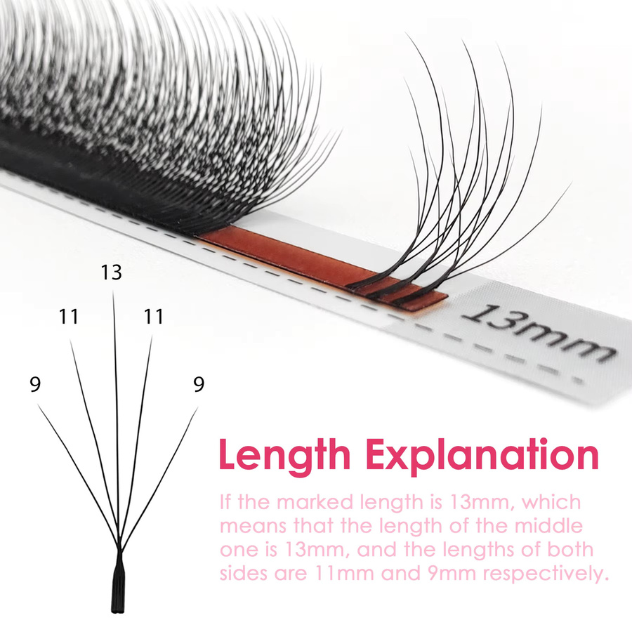 SEEDEW Wispy W-förmige 5D-Wimpernverlängerung, Black, Natürlich - Bild 3