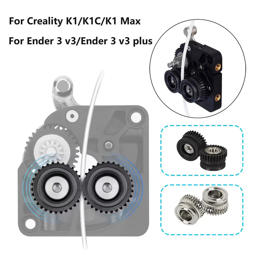 Creality Filament-Antriebszahnräder für Extruder der K1, K1C und K1Max 3D-Drucker-Serie - Bild 2