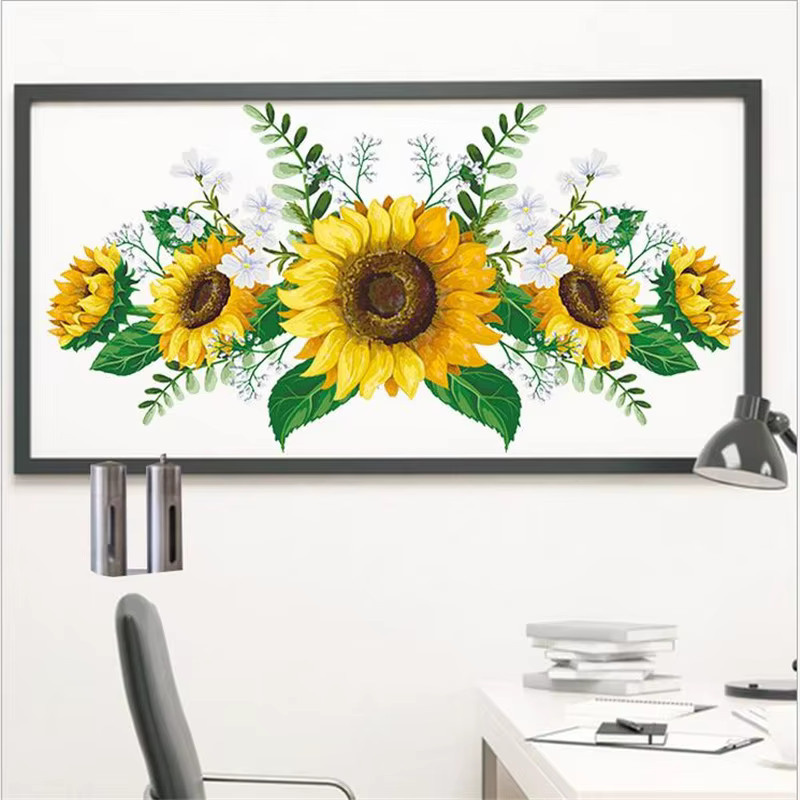 HANDANWEIRAN Sonnenblumen Wandaufkleber wasserfest und abnehmbar für Kinderzimmer, Wohnzimmer oder Küche - Bild 2