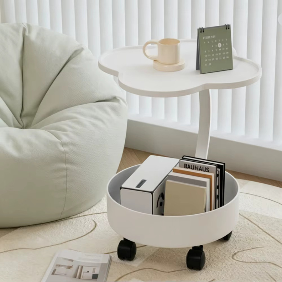 Multifunktionaler Beistelltisch von LIUSHADUOLA in Grün mit mobilem Regal und Couchtisch-Funktion - Bild 1