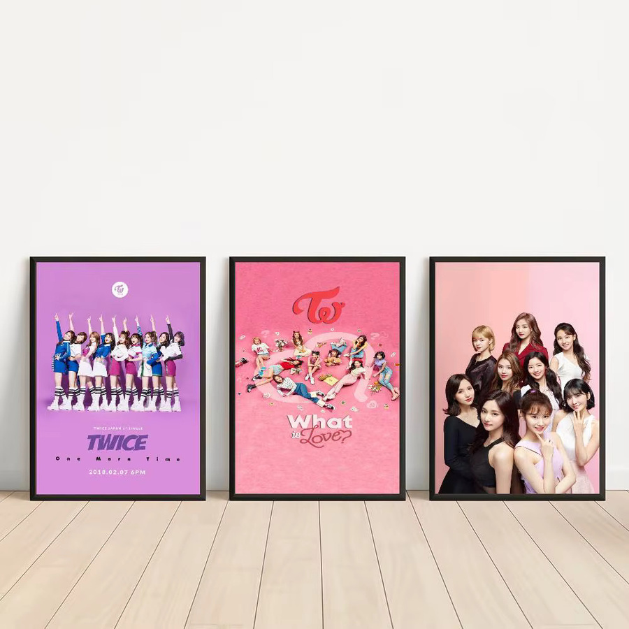 Kpop Twice Whitepaper Poster Wasserfester Papieraufkleber Ästhetisches Wandbild für Kaffeehaus und Bar - Bild 2