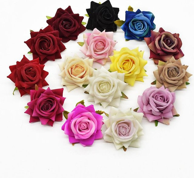 100 Stück TTCY Künstliche Seidenrosen in Multicolour für Hochzeit, Brautstrauß und DIY-Dekoration - Bild 1