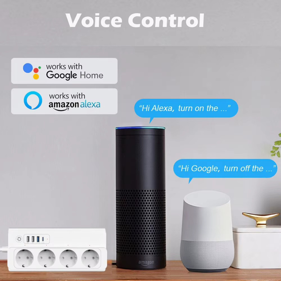 LELLKI ZigBee Smart Steckdosenleiste mit USB-C PD20W in Weiß, kompatibel mit Tuya, Zigbee2mqtt, Yandex Alice und Home Assistant - Bild 3
