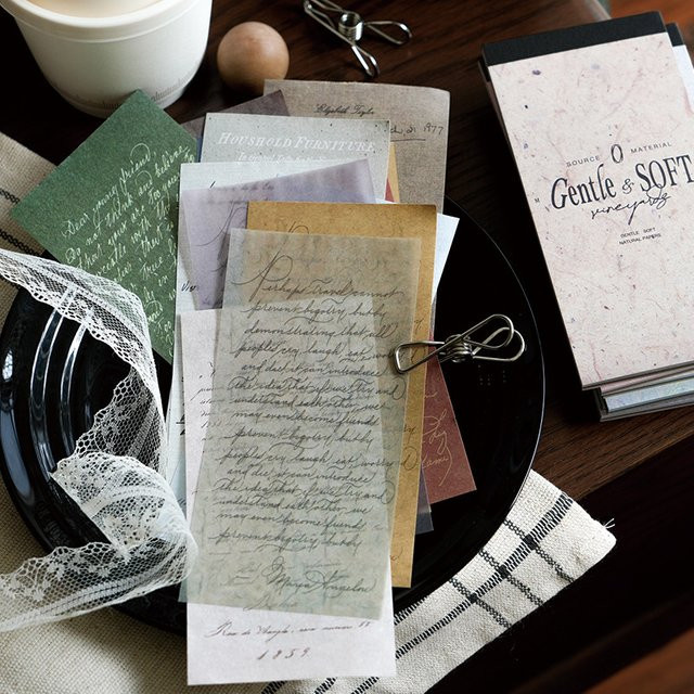 30-teiliges Vintage-Hintergrundpapier-Set mit Retro-Mustern in Multicolour zum Beschreiben für Journaling, Zeitungen und Manuskripte - Bild 1