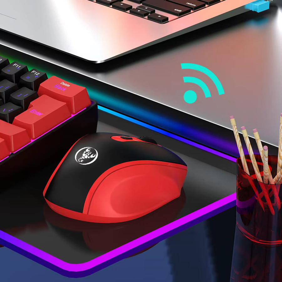 HXSJ Ergonomische 2,4 GHz kabellose Gaming-Maus in Schwarz mit 3-stufig einstellbarer Auflösung für Laptop, Desktop und Mac - Bild 2