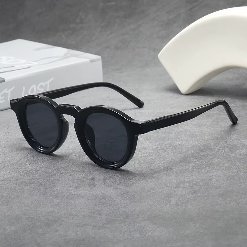Retro-Sonnenbrille, rund, Vollrand, Kunststoff, Unisex - Bild 2
