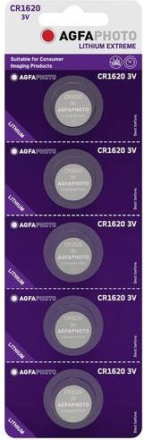 AgfaPhoto CR1620 Knopfzelle 3V Lithium 5er Pack - Bild 1