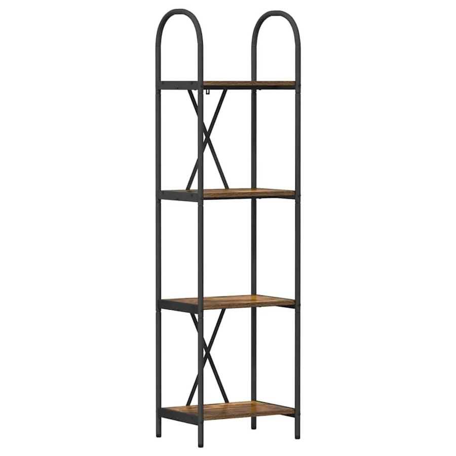 vidaXL Bücherregal aus Holzwerkstoff in Geräucherte Eiche, B/T/H: 40 x 30 x 146 cm - Bild 2
