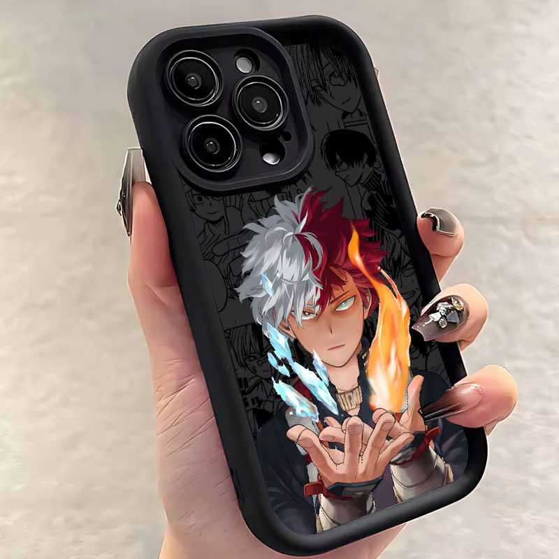 My Hero Academia Anime Handyhülle für Apple iPhone 17 16 15 14 13 12 Mini 11 Pro Max aus weichem Silikon mit Augen- und Leiter-Design - Bild 3
